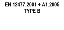 EN 12477:2001 + A1:2005 TYPE B